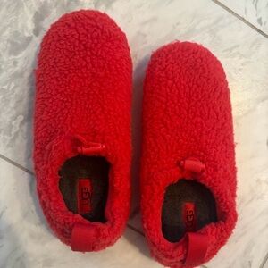 UGG Bright Red Fuzzy Sandals